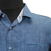 Berlin Irish Linen SS Shirt Navy