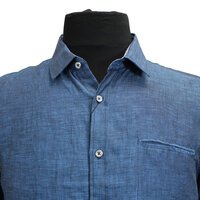 Berlin Irish Linen SS Shirt Navy