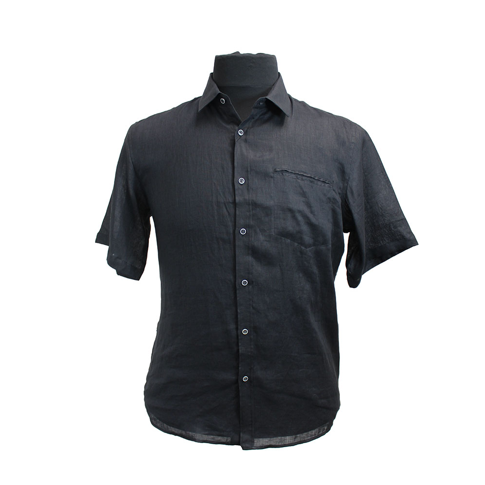 Berlin Irish Linen SS Shirt Black