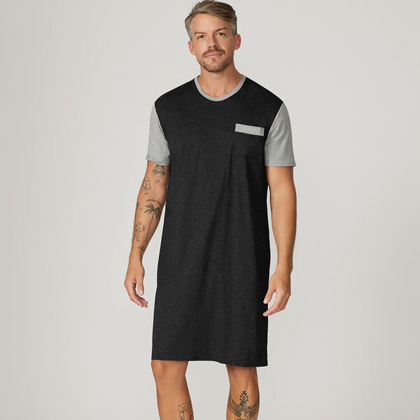 Contare SS Bamboo J Knit Nightshirt-shop-by-brands-Beggs Big Mens Clothing - Big Men's fashionable clothing and shoes