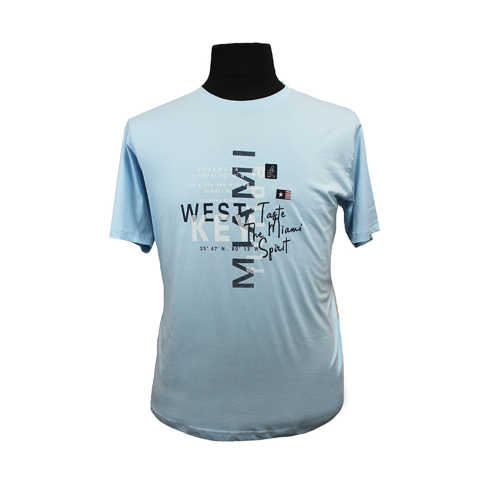 Casa Moda West Key Blue Organic Cotton Tee