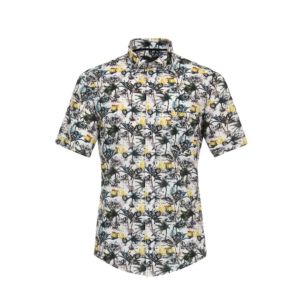 Casa Moda Palm Tree Short Sleeve Shirt Multi