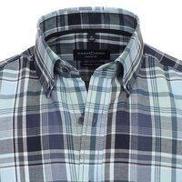 Casa Moda Small Check SS Shirt Petrol