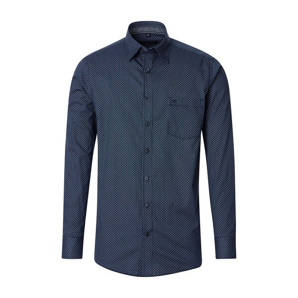 Casa Moda Pure Cotton Abstract Diamond Pattern LS Shirt-shop-by-brands-Beggs Big Mens Clothing - Big Men's fashionable clothing and shoes