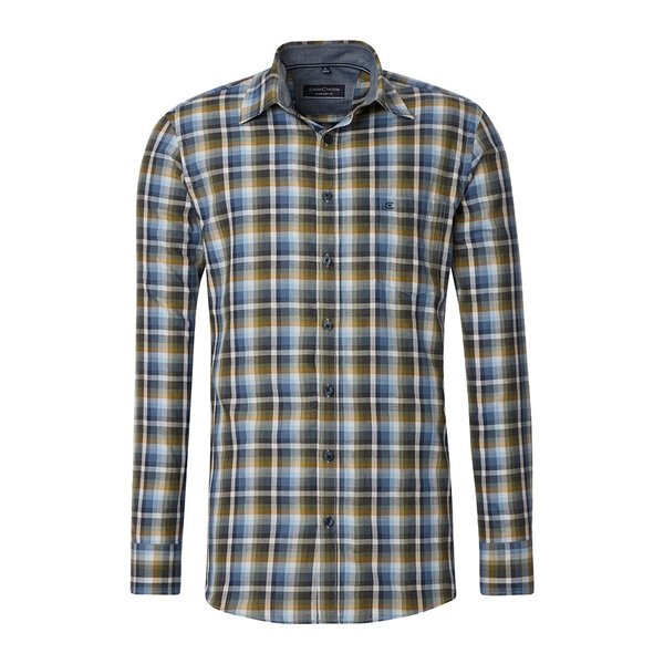 Casa Moda Pure Cotton Mini Check Fashion LS Shirt-shop-by-brands-Beggs Big Mens Clothing - Big Men's fashionable clothing and shoes