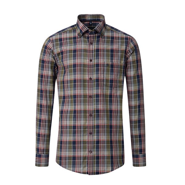 Casa Moda Organic Cotton Multi Check Fashion LS Shirt-shop-by-brands-Beggs Big Mens Clothing - Big Men's fashionable clothing and shoes