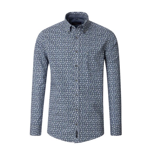 Casa Moda Pure Cotton Circles Pattern Fashion LS Shirt-shop-by-brands-Beggs Big Mens Clothing - Big Men's fashionable clothing and shoes