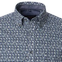 Casa Moda Pure Cotton Circles Pattern Fashion LS Shirt