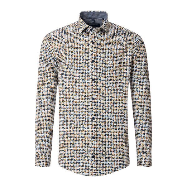 Casa Moda Pure Cotton Multi Spot Pattern Fashion LS Shirt-shop-by-brands-Beggs Big Mens Clothing - Big Men's fashionable clothing and shoes