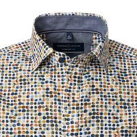 Casa Moda Pure Cotton Multi Spot Pattern Fashion LS Shirt