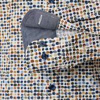 Casa Moda Pure Cotton Multi Spot Pattern Fashion LS Shirt