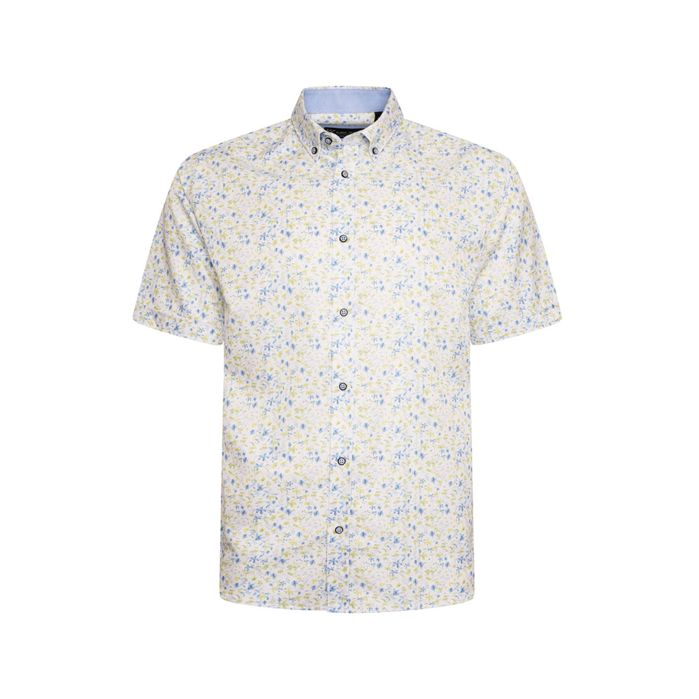 Kam Premium Floral Print SS Shirt