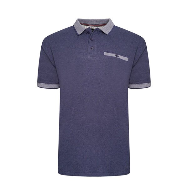 Kam Pique Jacquard Polo With Pocket Royal Blue-shop-by-brands-Beggs Big Mens Clothing - Big Men's fashionable clothing and shoes