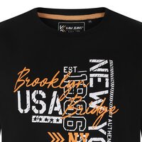 Kam New York Black Print Tee