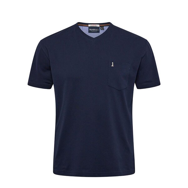 North 56 V neck Tee Super Stretch Navy-shop-by-brands-Beggs Big Mens Clothing - Big Men's fashionable clothing and shoes