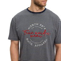 North 56 Striped Large Logo Tee