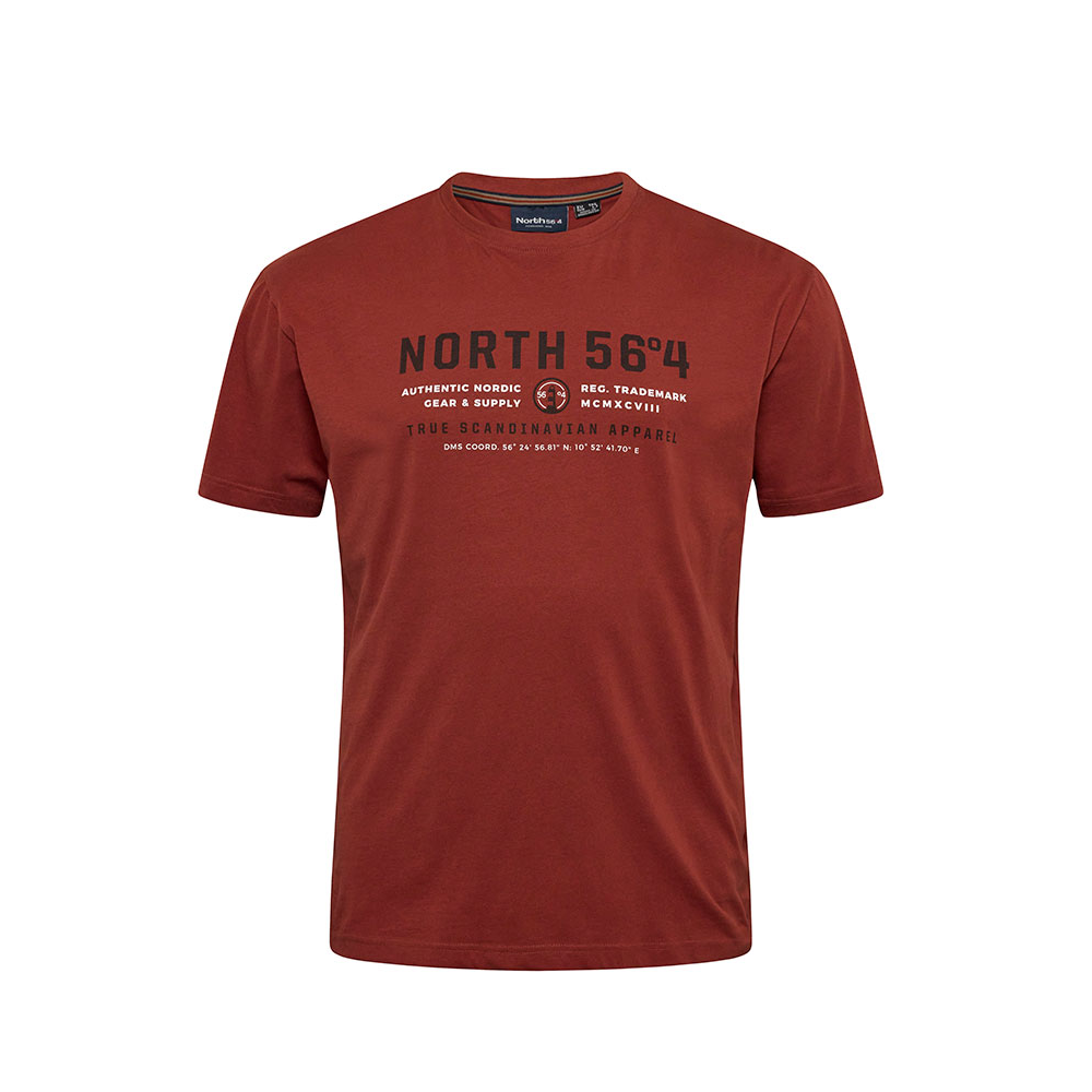 North 56 Logo Print Tee Rust