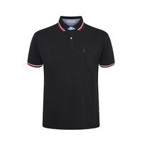 North 56 Contrast Super Stretch Cotton Polo Black