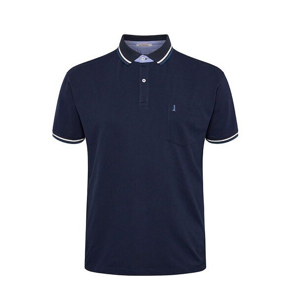 North 56 Contrast Super Stretch Cotton Polo Navy-shop-by-brands-Beggs Big Mens Clothing - Big Men's fashionable clothing and shoes