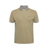 North 56 Contrast Super Stretch Cotton Polo Sand