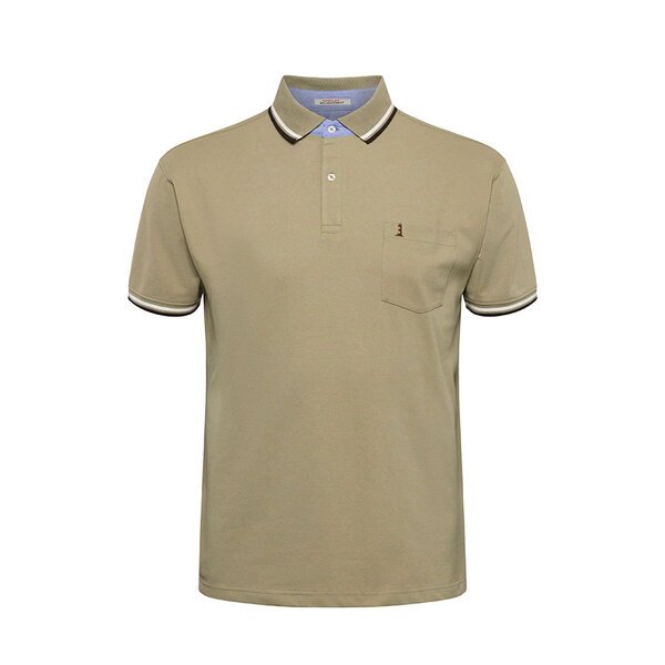 North 56 Contrast Super Stretch Cotton Polo Sand-shop-by-brands-Beggs Big Mens Clothing - Big Men's fashionable clothing and shoes