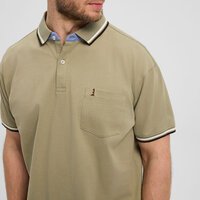 North 56 Contrast Super Stretch Cotton Polo Sand