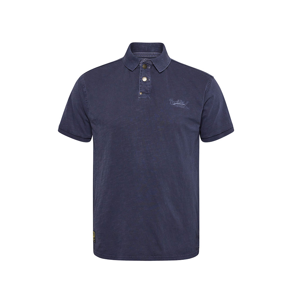 North 56 Rough Cotton Polo Indigo Blue