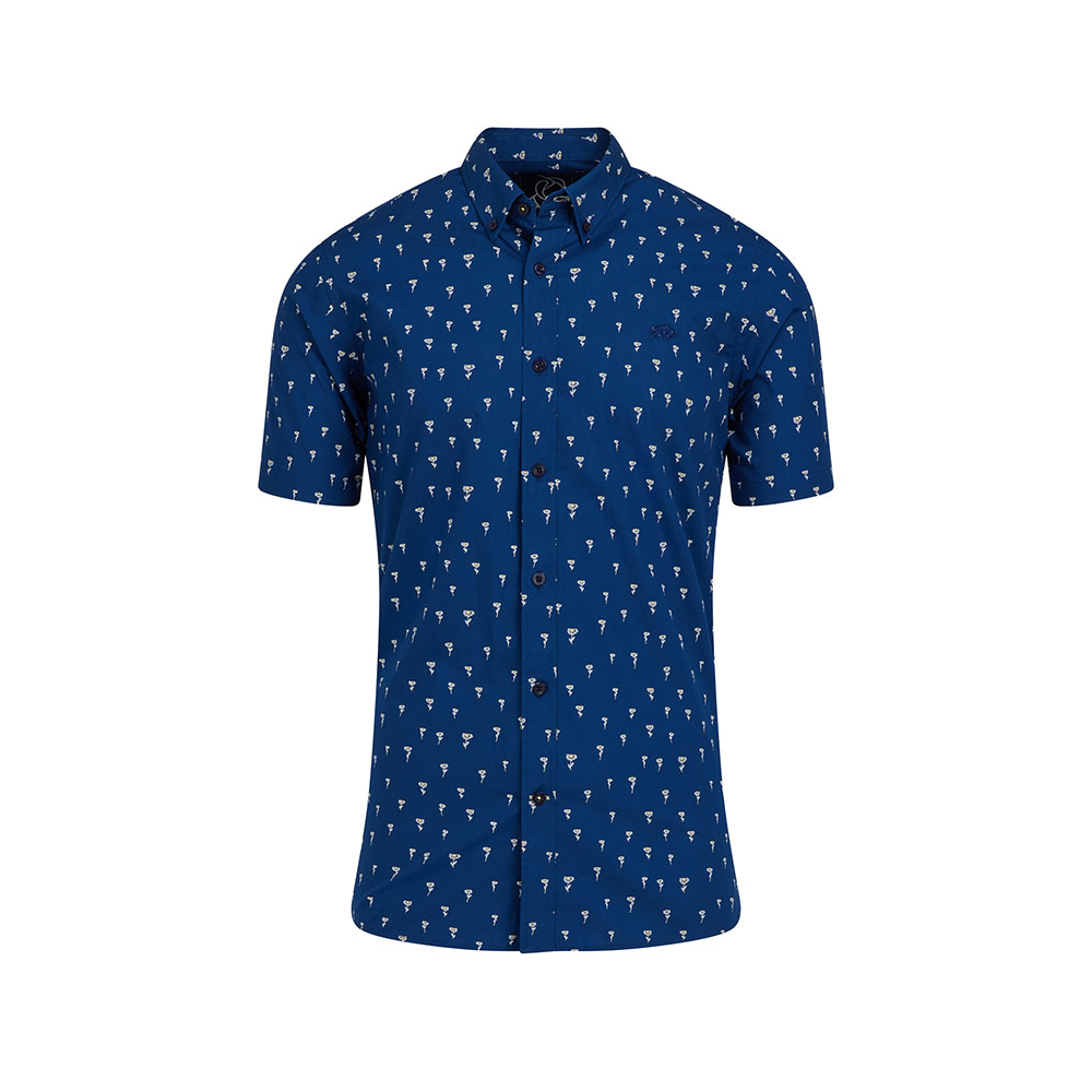 Raging Bull Daisy Print Cotton SS Shirt