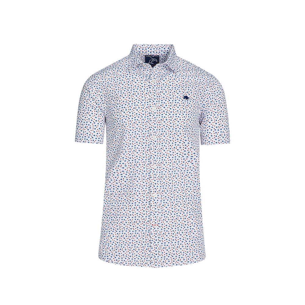 Raging Bull Mirco Lower Print Cotton SS Shirt