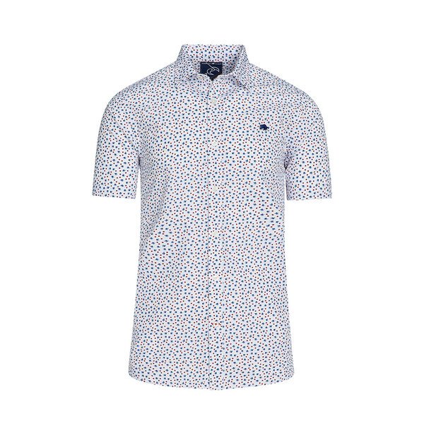 Raging Bull Micro Flower Print Cotton SS Shirt-shop-by-brands-Beggs Big Mens Clothing - Big Men's fashionable clothing and shoes