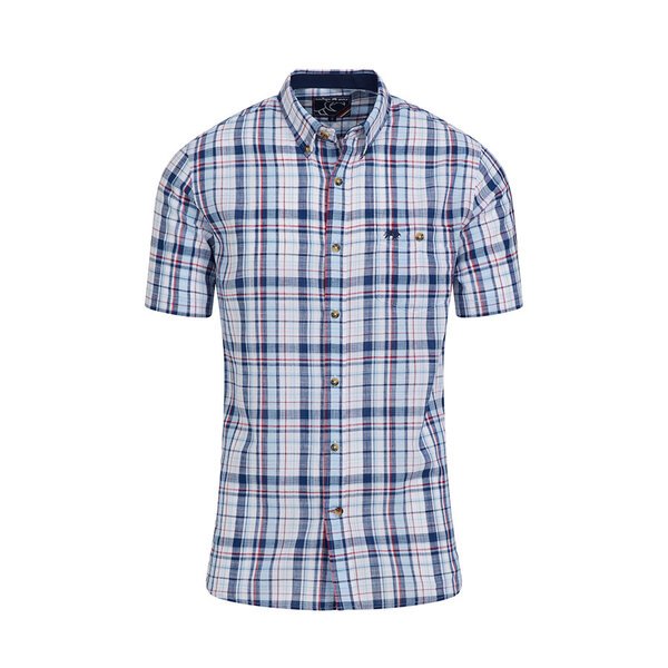 Raging Bull Large Multi Check Linen Shirt-shop-by-brands-Beggs Big Mens Clothing - Big Men's fashionable clothing and shoes